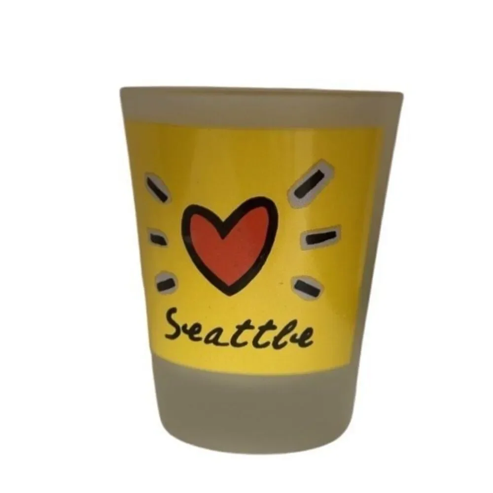 Seattle Washington Frosted Glass Shot Glass